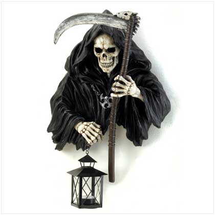 Gifts  Give  on Grim Reaper Holding Candle Lantern Give Guests The Fright Of Their